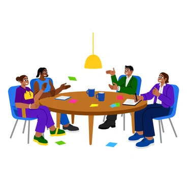 A recruiter sharing success stories of past candidates in a warm discussion setting.