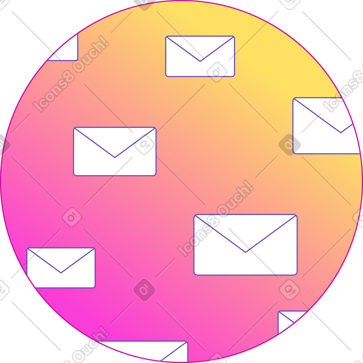 Ilustração de Fundo com mensagens em no estilo Rainbow para baixar em PNG, SVG