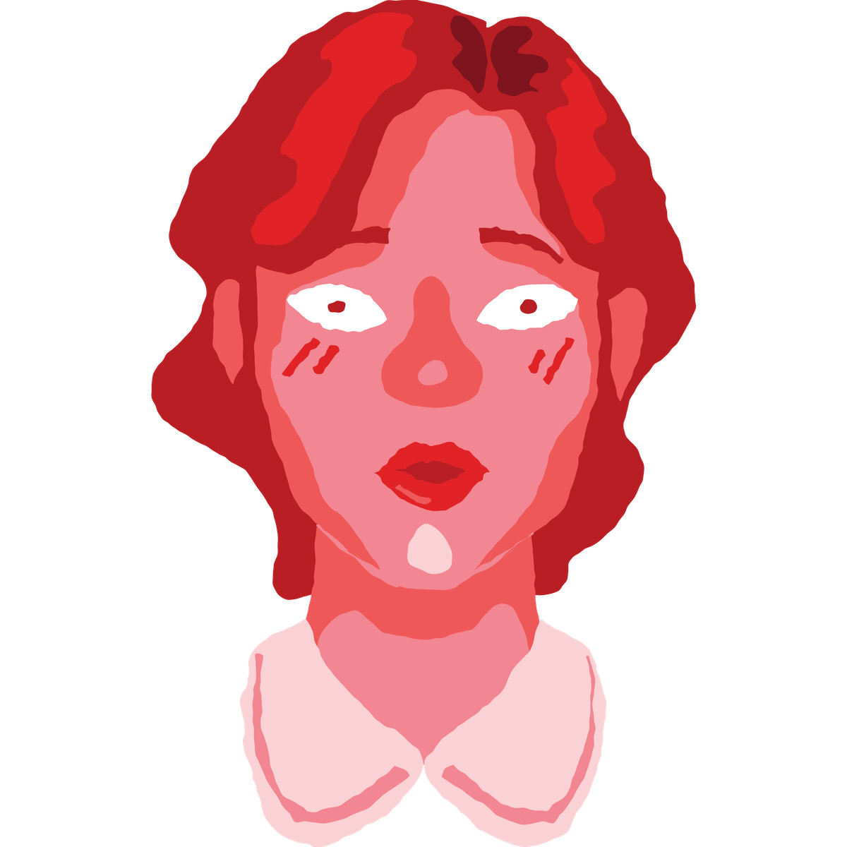Cherry スタイルの Surprised woman のイラストをPNG、SVG形式でダウンロード