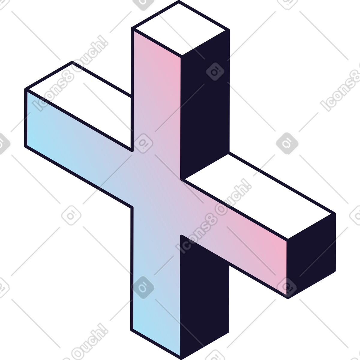 Node スタイルの Gradient plus のイラストをPNG、SVG形式でダウンロード