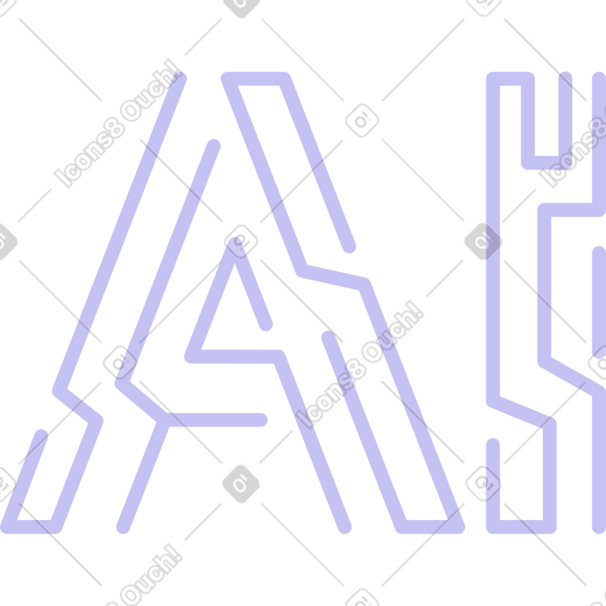 Ilustración Letras ai en estilo Hi-tech a descargar en PNG y SVG