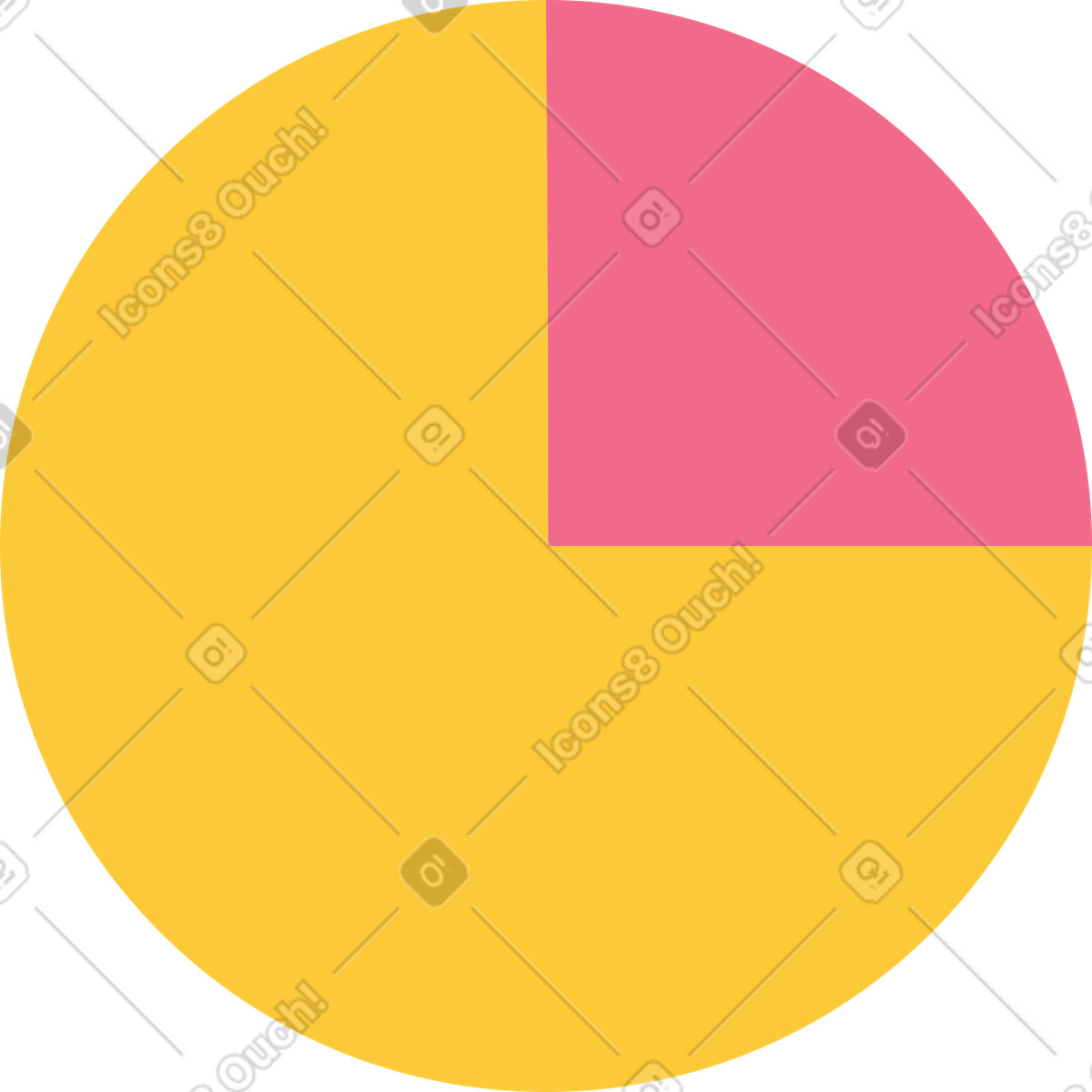 Round chart illustration in Juicy style download in PNG, SVG