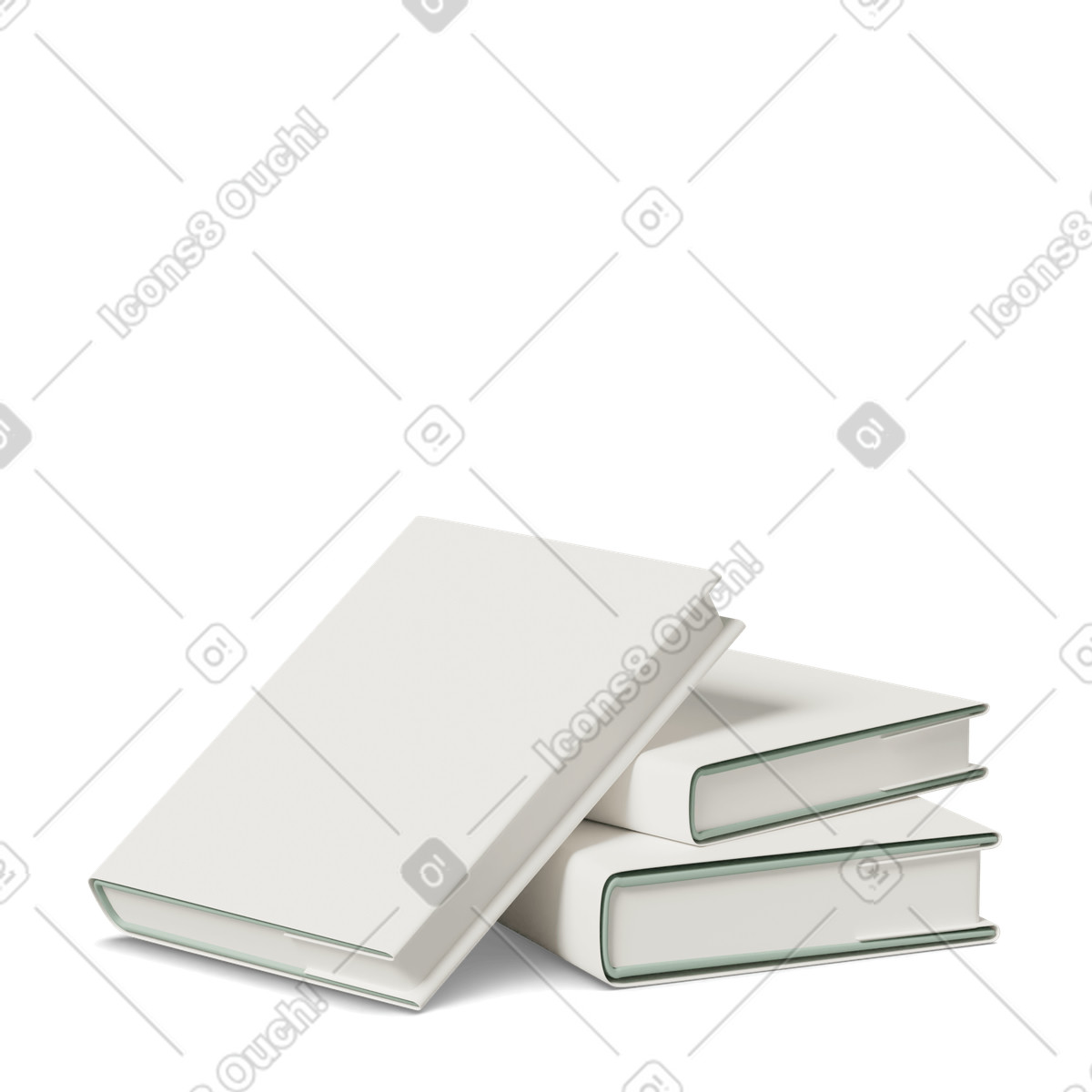 3D Casual life スタイルの Stack of books mockup のイラストをPNG、SVG形式でダウンロード