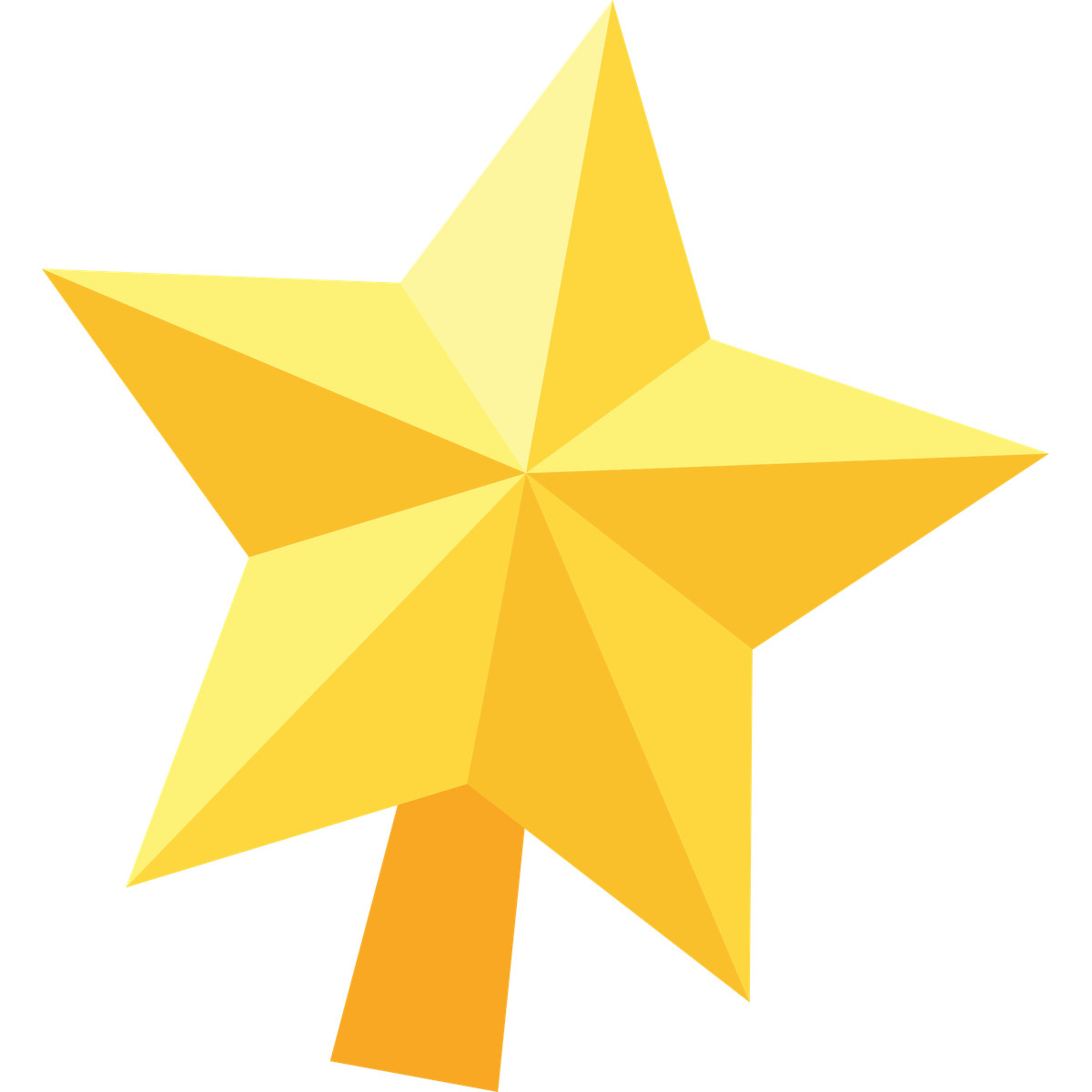 Illustration Arbre de noël topper star dans le style Fogg à télécharger aux formats PNG, SVG