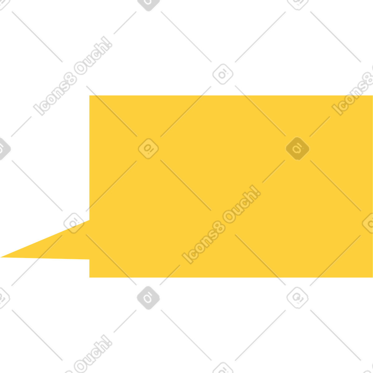 Speech bubble yellow illustration in PNG, SVG