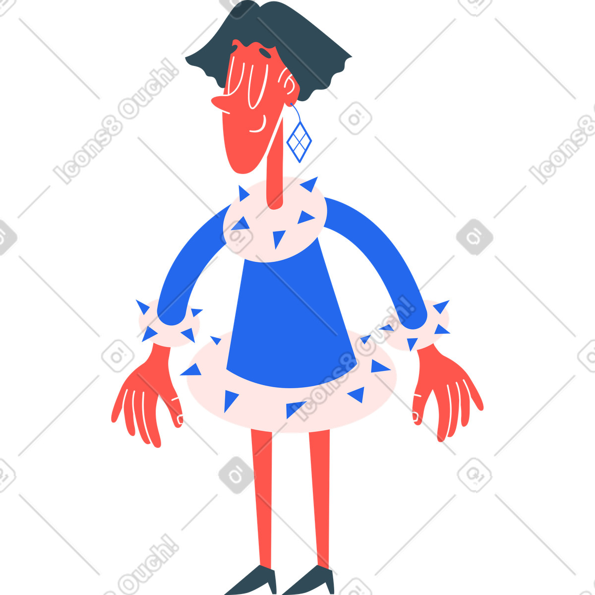 下载 Kingdom 风格的 女人站 插画，支持 PNG、SVG 格式