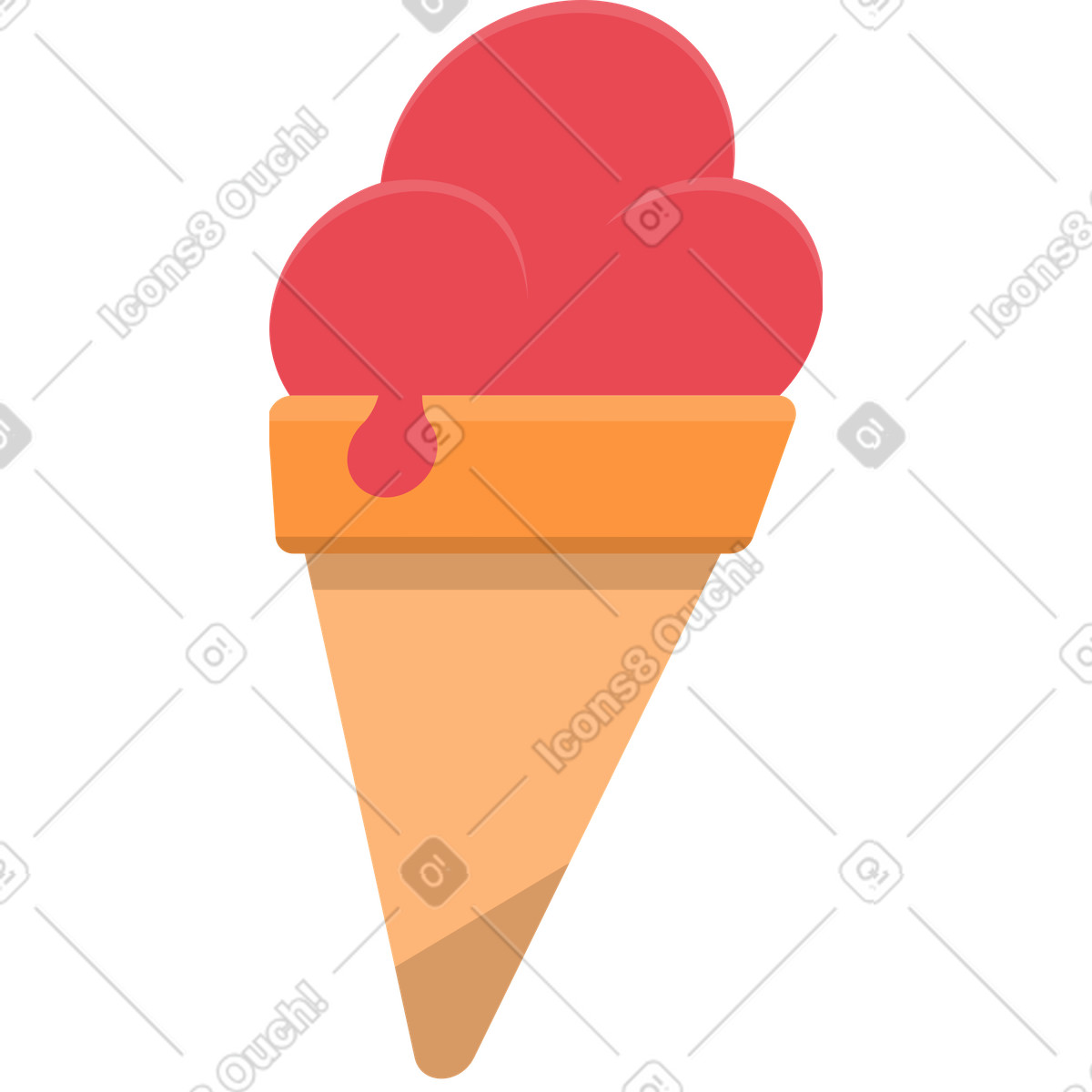 Ilustración Helado en estilo Jaconda a descargar en PNG y SVG