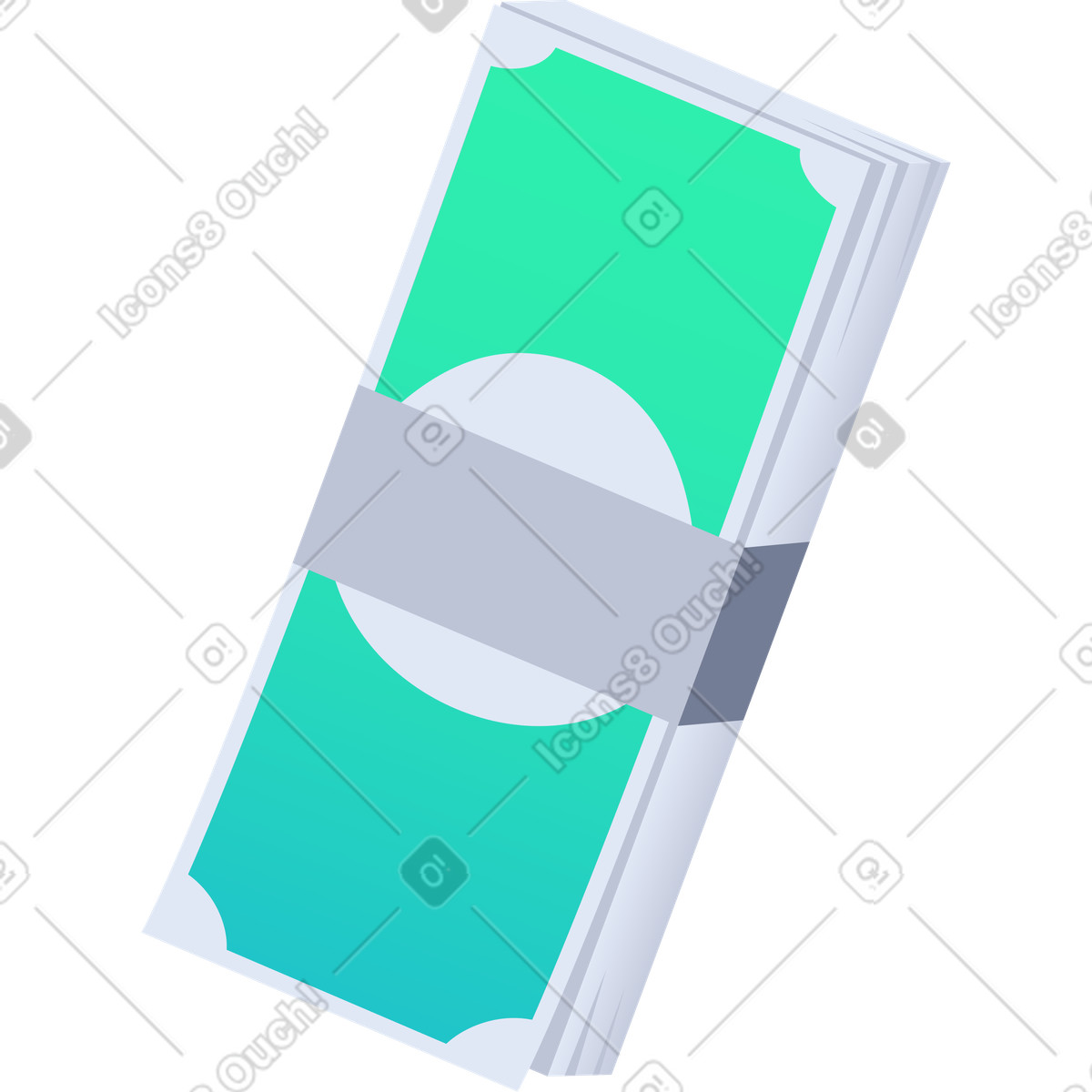 下载 Lucent 风格的 叠钞票 插画，支持 PNG、SVG 格式
