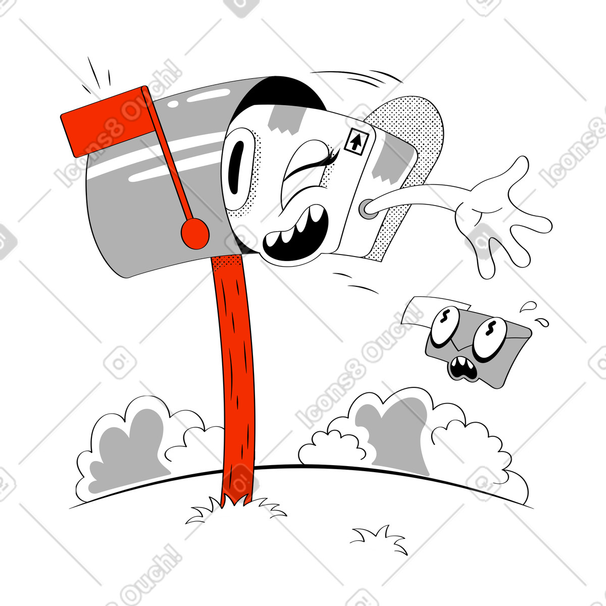 Ordine completo! illustrazione in stile Looney scarica in PNG, SVG