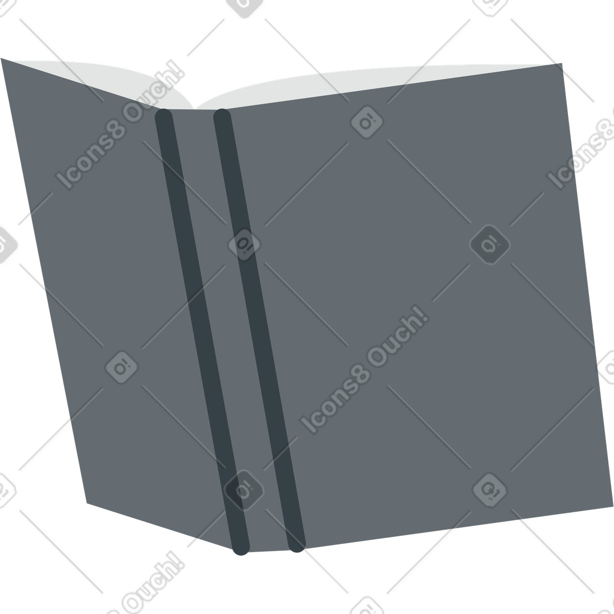 Open book illustration depicting knowledge and learning clipart in PNG SVG