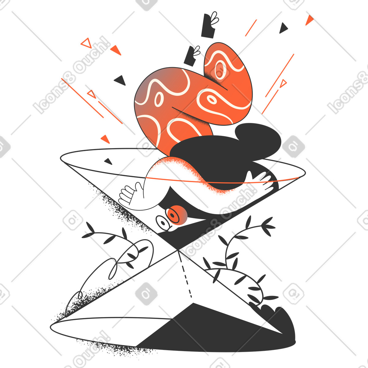 Not enough time illustration in PNG, SVG