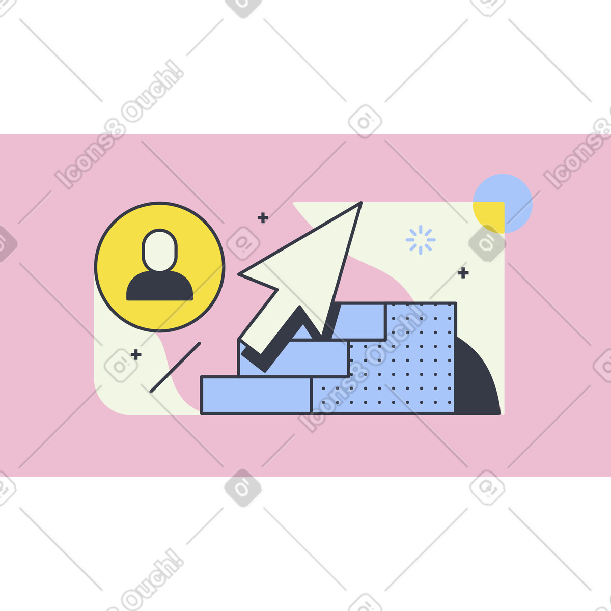 Sign in animated illustration in GIF, Lottie (JSON), AE