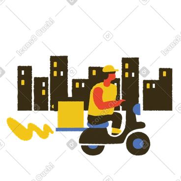 Ride a scooter PNG, SVG