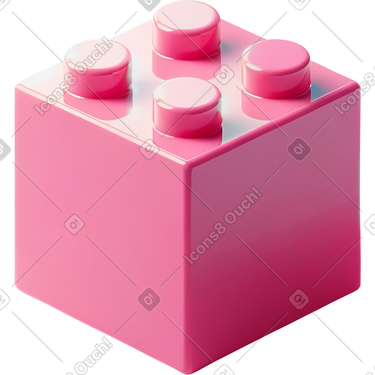 Lego-würfel-Illustration im 3D Mini-Stil als Download in PNG, SVG