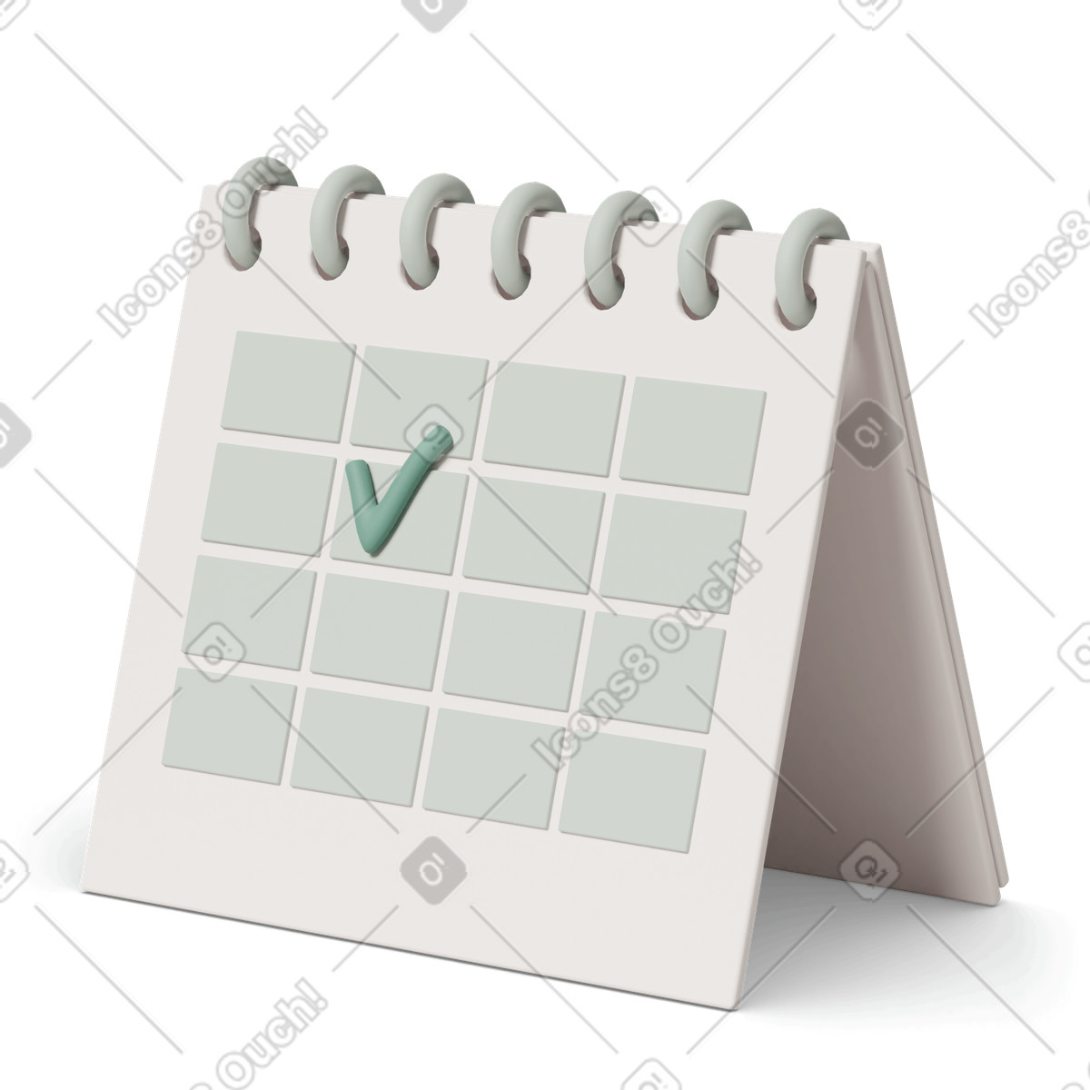 3D Casual life スタイルの Calendar のイラストをPNG、SVG形式でダウンロード