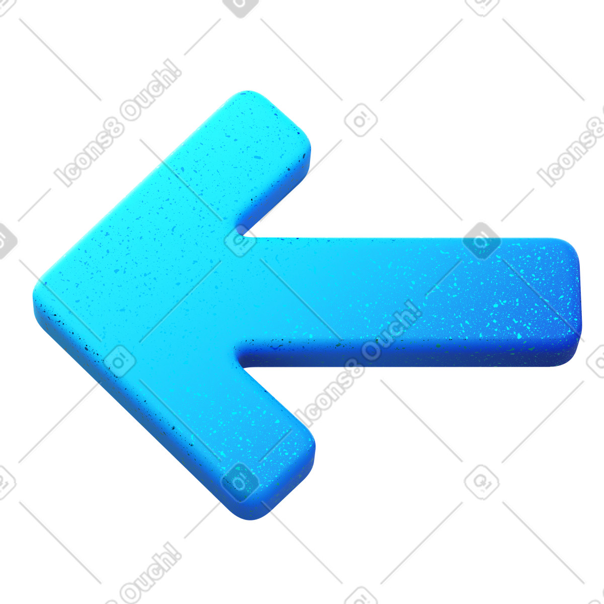 Ilustración Arrow left en estilo 3D Fluency a descargar en PNG y SVG