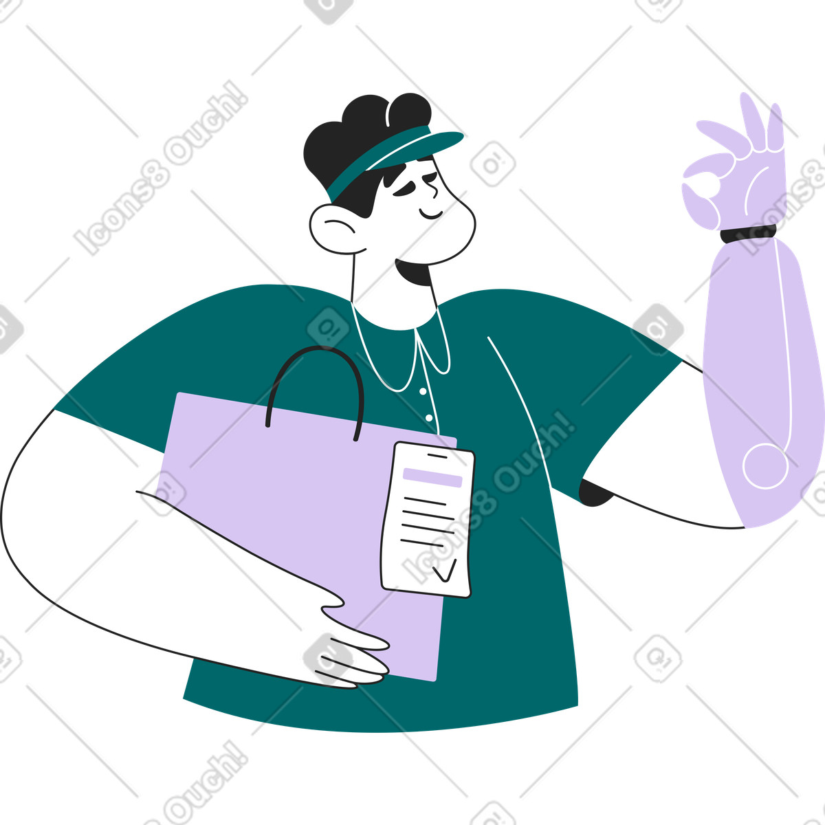 Man with a prosthetic arm illustration showcasing forearm clipart images in PNG