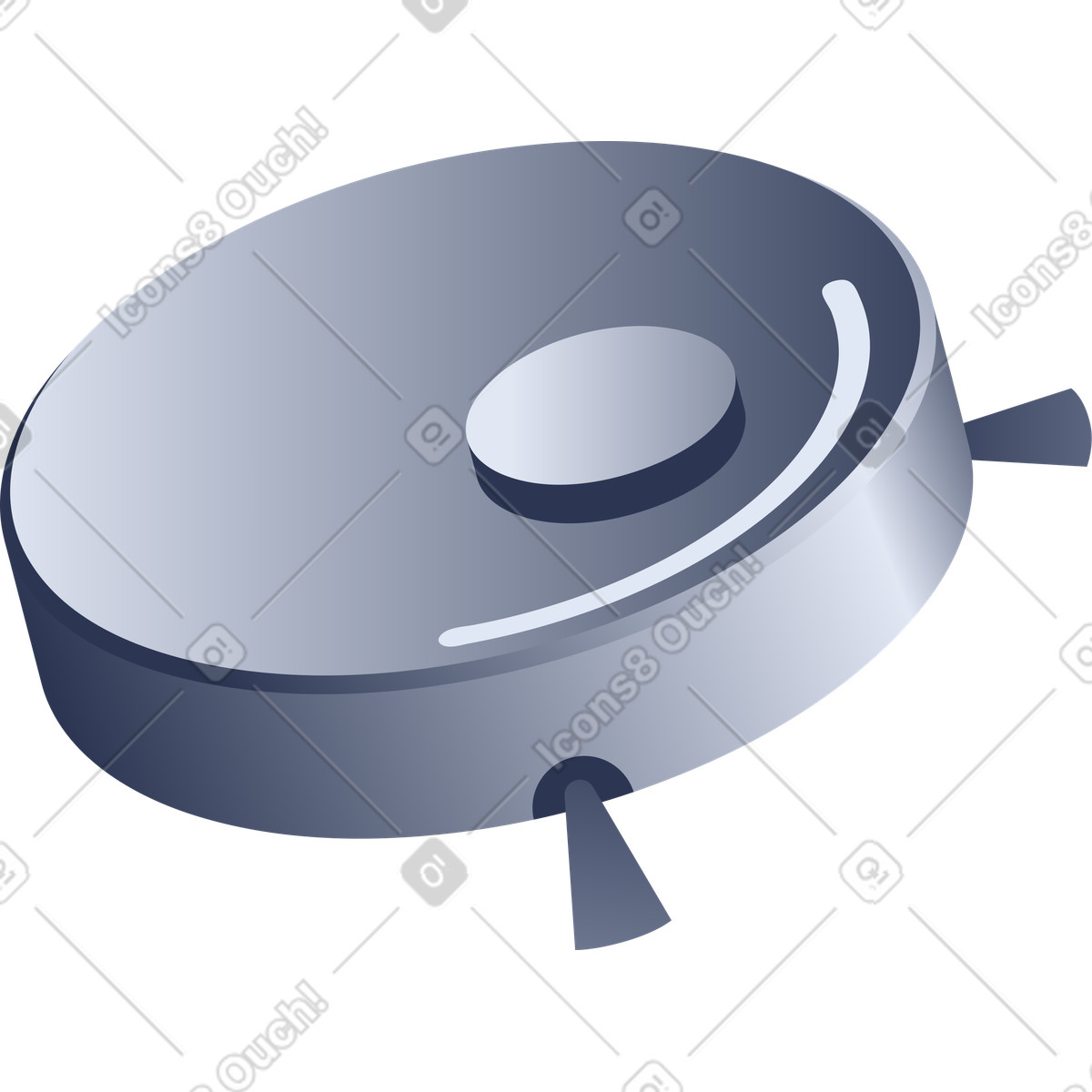 Robot vacuum cleaner illustration in PNG, SVG