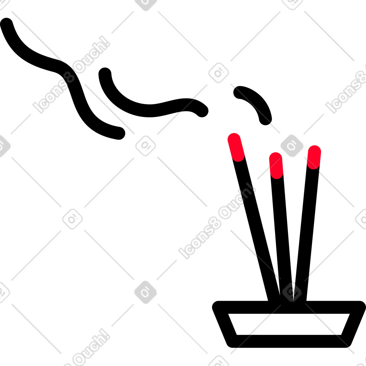 Incense illustrazione in stile Transistor scarica in PNG, SVG