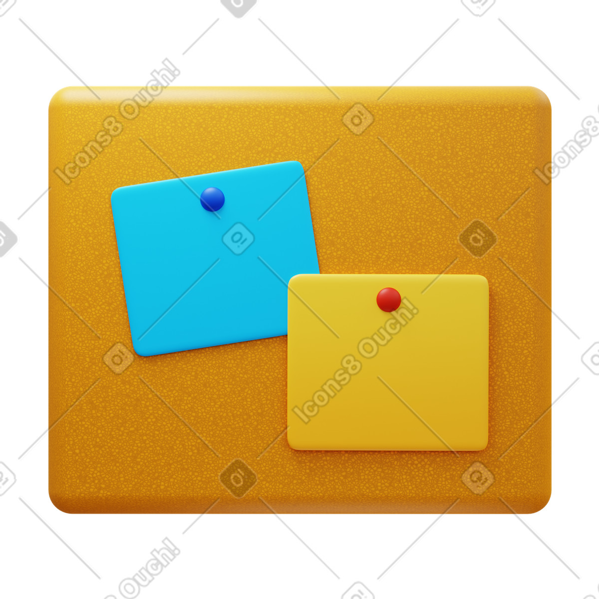 Schwarzes brett-Illustration im 3D Fluency-Stil als Download in PNG, SVG