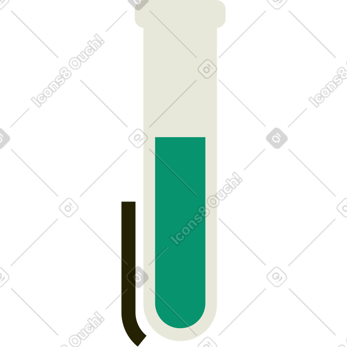 Ilustración Chemistry test tube en estilo Spot a descargar en PNG y SVG