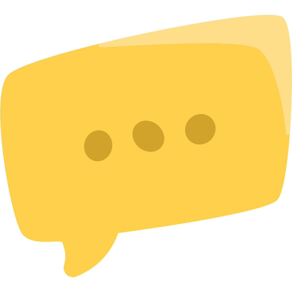 Ilustração de Yellow speech bubble em no estilo Bouncy para baixar em PNG, SVG
