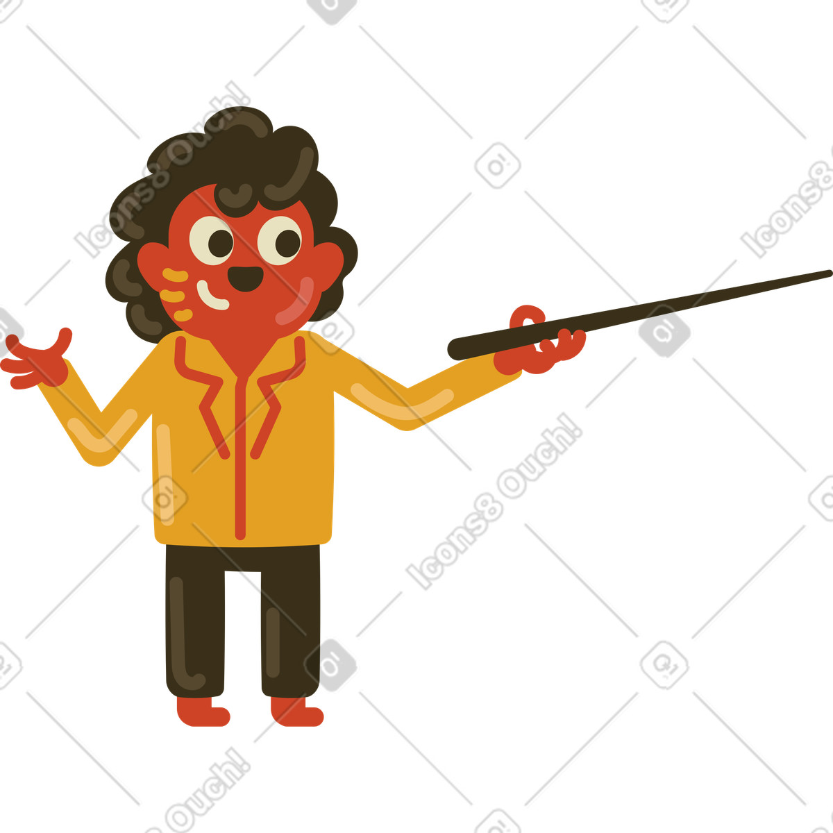Ilustração de Professor em no estilo Arabica para baixar em PNG, SVG