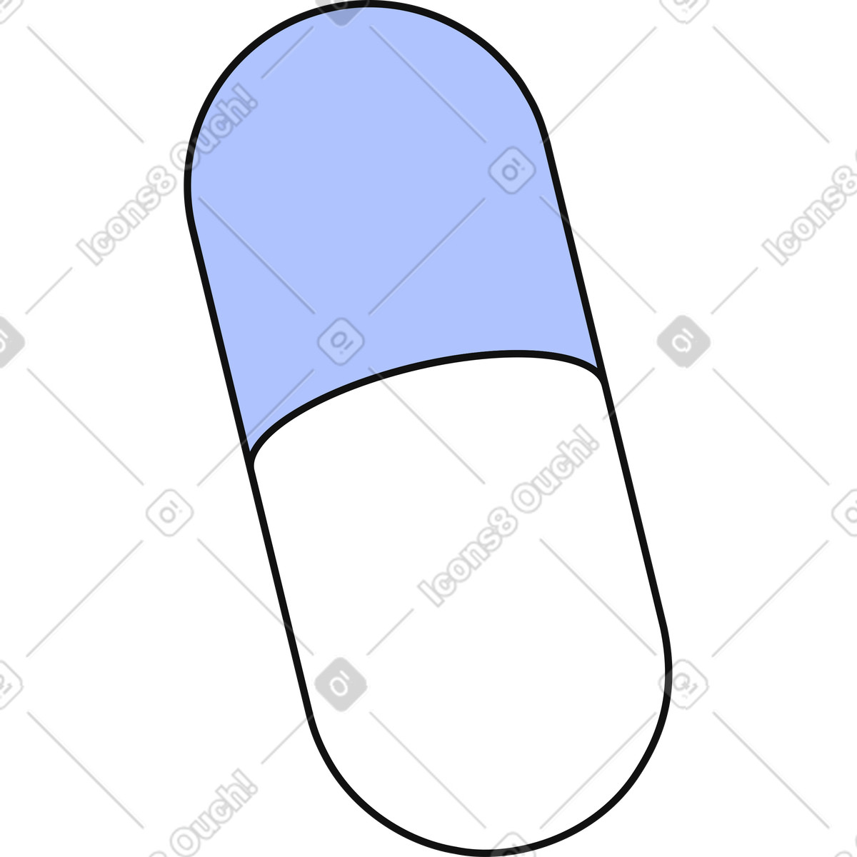 Ilustración Cápsula en estilo Techny a descargar en PNG y SVG
