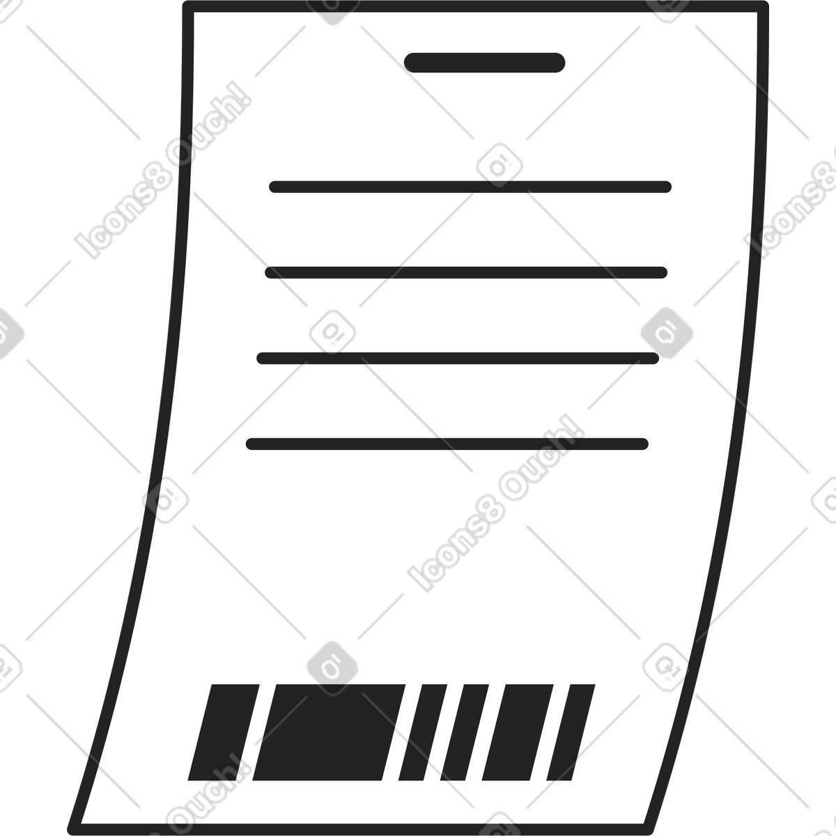 Ilustração de Recibo compra em no estilo Sammy Line para baixar em PNG, SVG