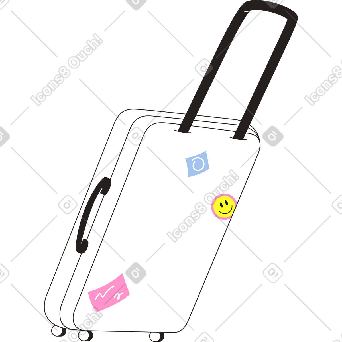 Valigia illustrazione in stile Like scarica in PNG, SVG