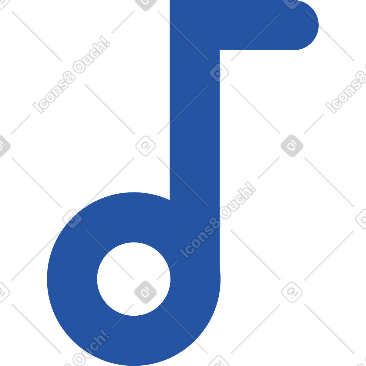 Illustration Note musicale dans le style Spot à télécharger aux formats PNG, SVG