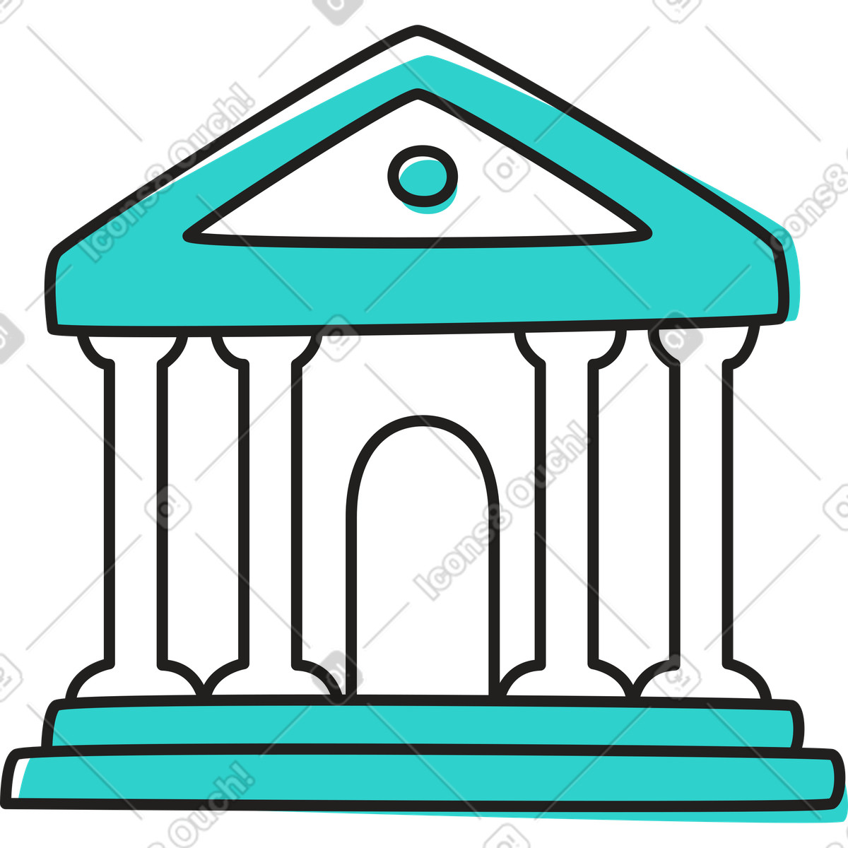 Bank-Illustration im Little-Stil als Download in PNG, SVG