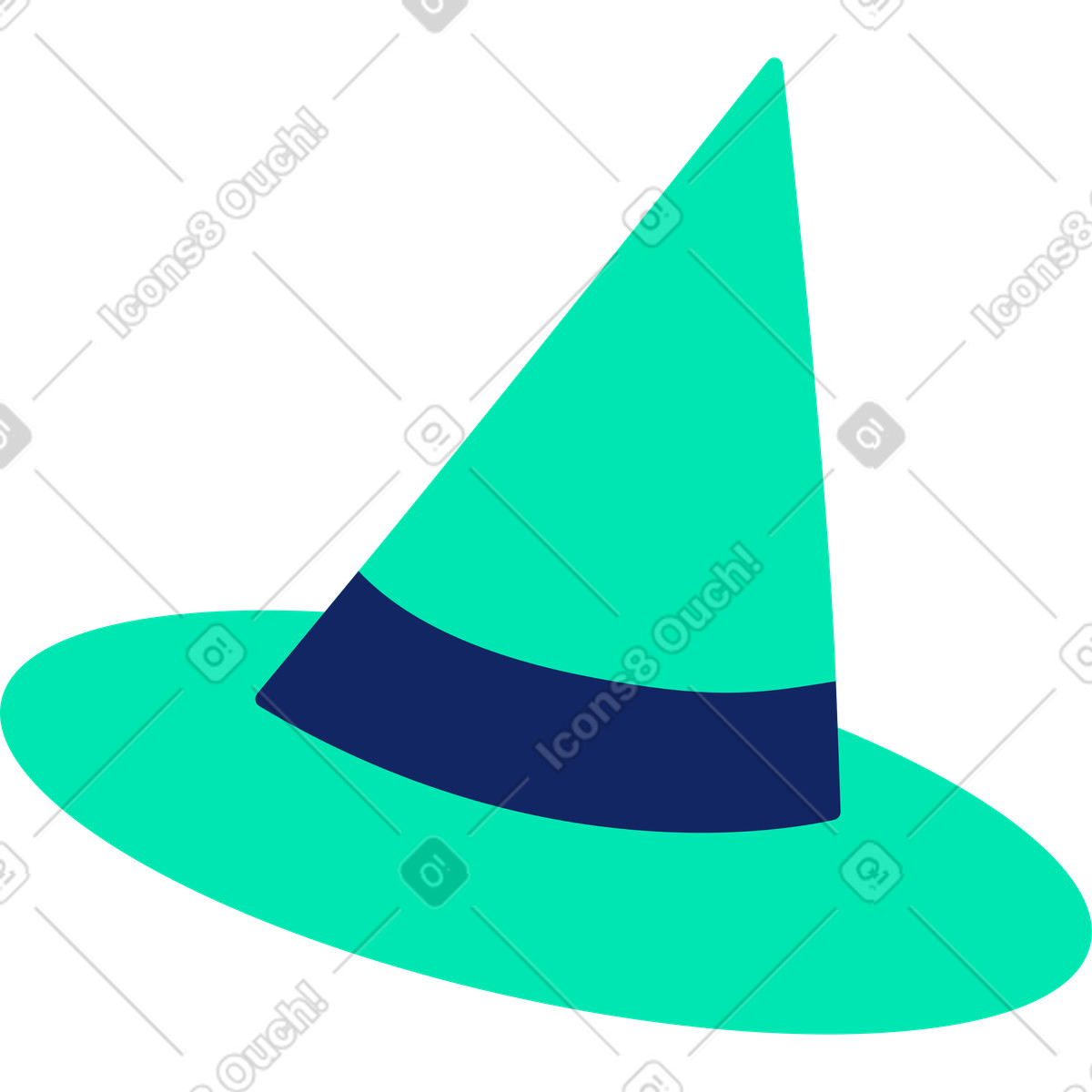 Illustration Chapeau de sorceleur d'halloween dans le style Cyborg à télécharger aux formats PNG, SVG