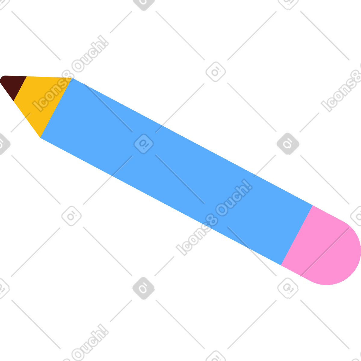 Bleistift-Illustration im 8bit-Stil als Download in PNG, SVG