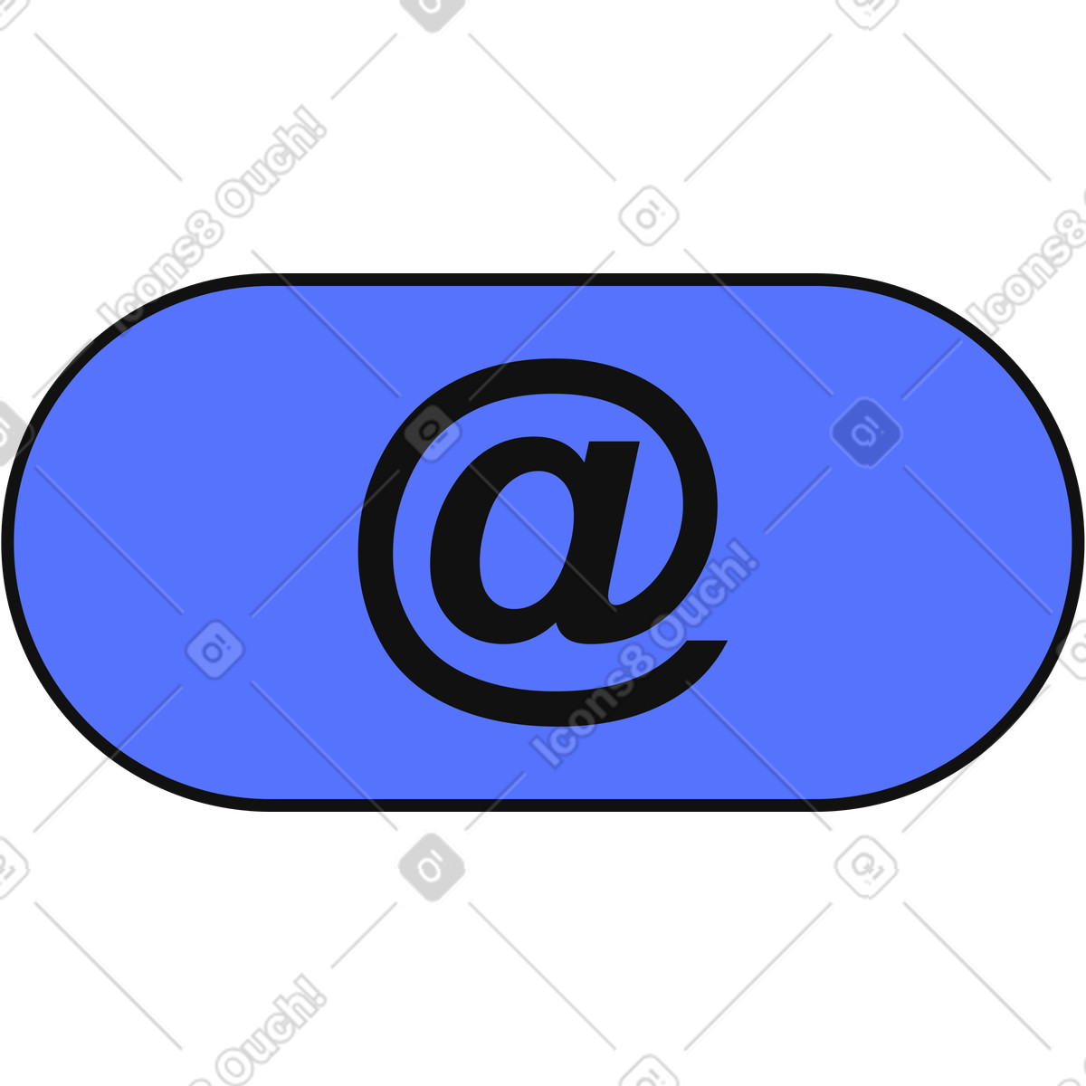 Main 스타일의 Email button icon for contact us web interface design 일러스트레이션 PNG, SVG 다운로드