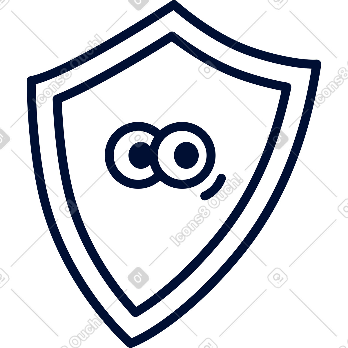 Shield illustration in Blink style download in PNG, SVG