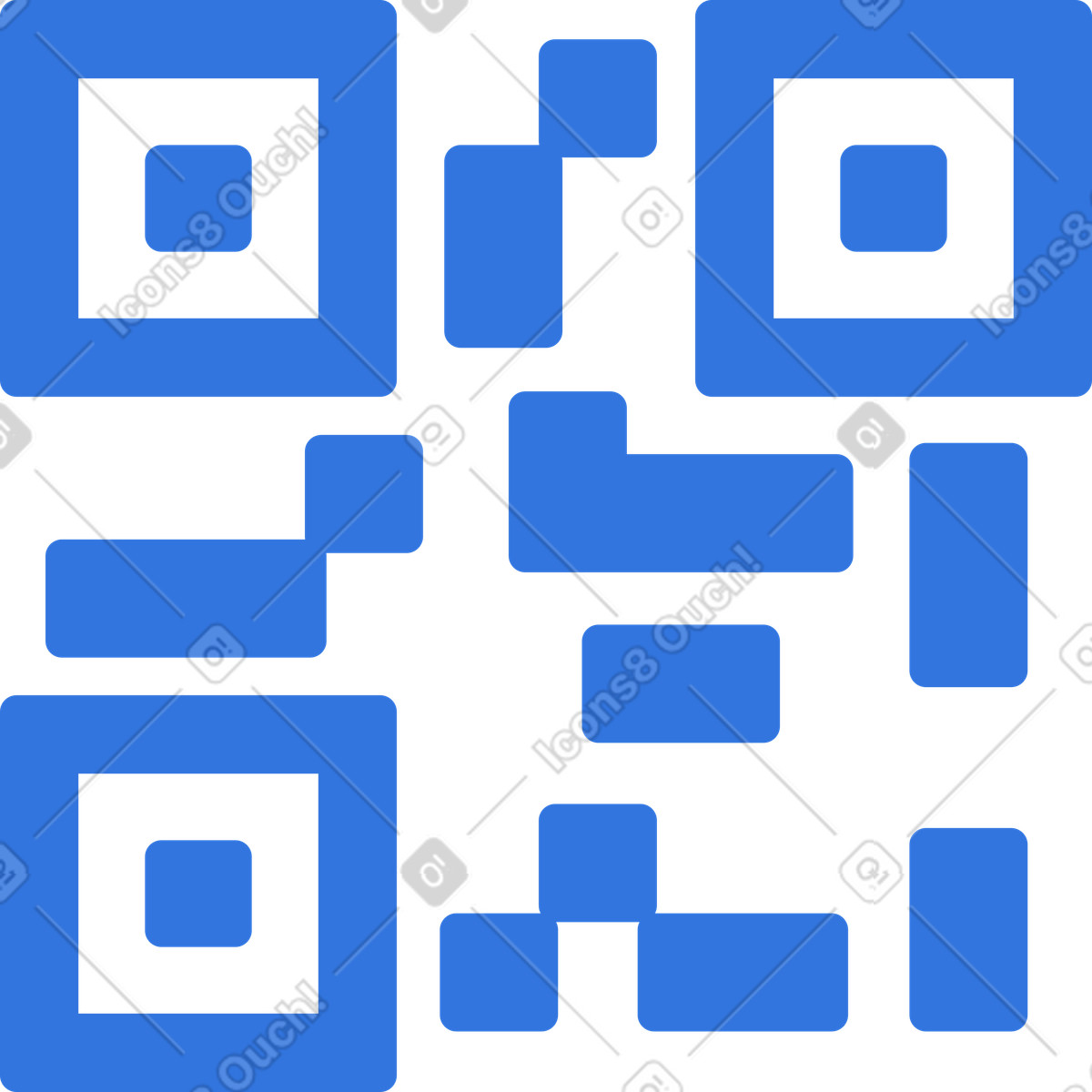 Иллюстрация Qr код в стиле Sky — скачать в форматах PNG, SVG
