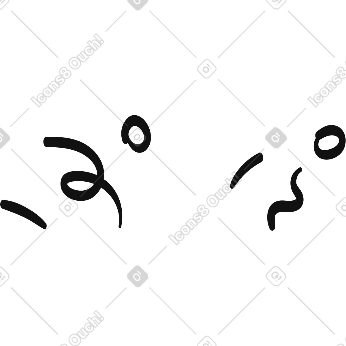 Illustration Confetti swirls and curved streamers decorative celebration border frame dans le style Organic à télécharger aux formats PNG, SVG
