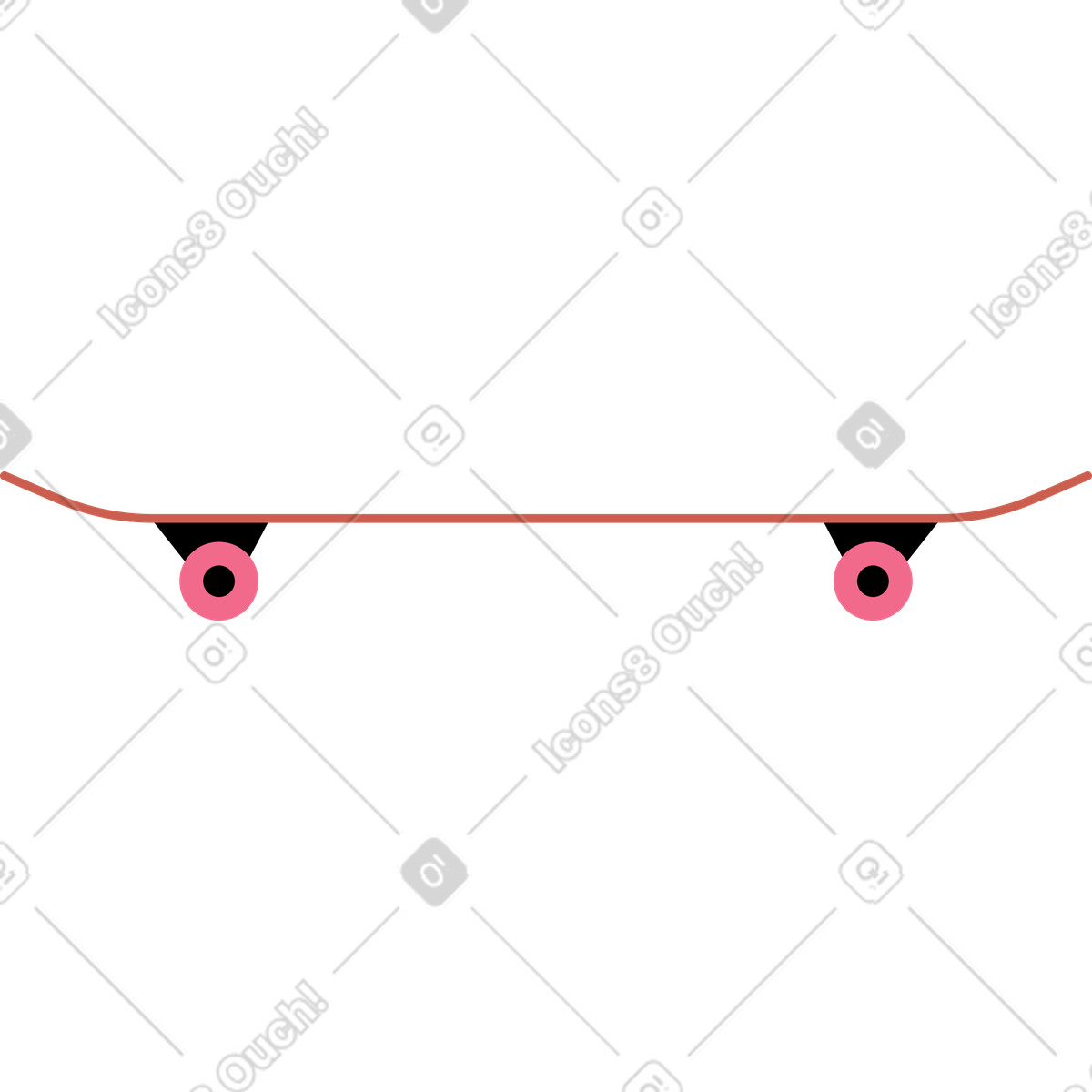 Ilustração de Skate em no estilo Juicy para baixar em PNG, SVG