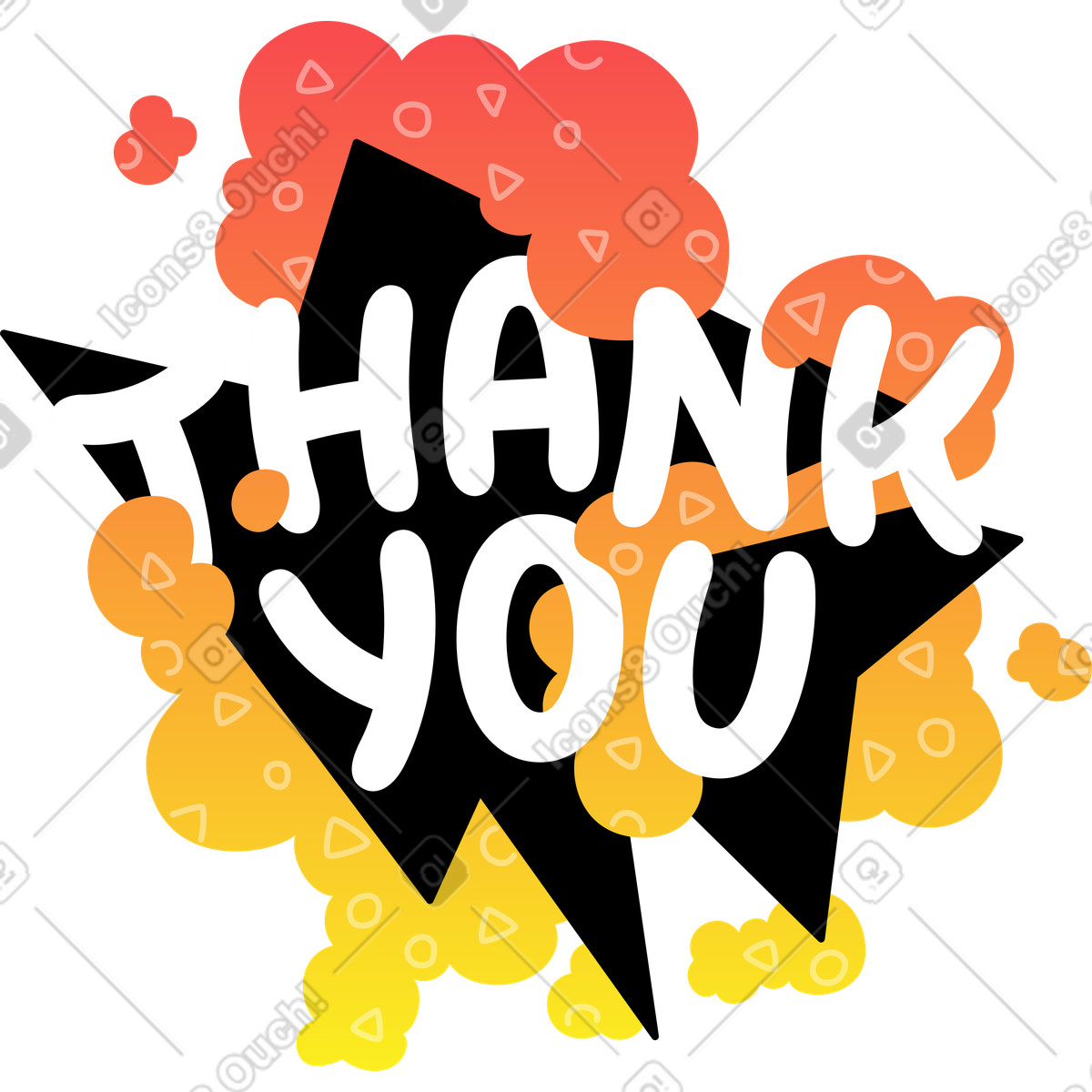 Grazie sfondo illustrazione in stile Rocky scarica in PNG, SVG
