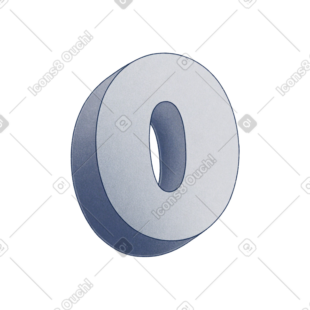 Ilustração de Número zero em no estilo Haze para baixar em PNG, SVG