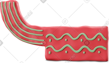 녹색 줄무늬가 있는 빨간 천의 몸통 PNG, SVG