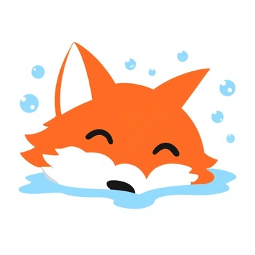 A close-up of a cozy fox face with a fluffy orange and white fur coat. The fox has bright, expressive eyes and pointed ears that perk up slightly. Snowflakes are gently falling around the fox, creating a serene snowy backdrop. The ground is covered in a thick blanket of white snow, contrasting with the vibrant colors of the fox's fur. The scene captures the fox's warm demeanor amidst the cool environment.