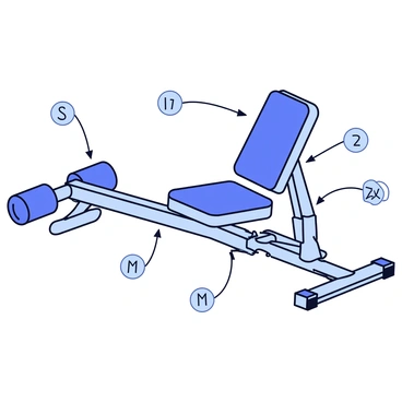 A leg extension machine is depicted with a clear, technical diagram layout. The machine features a sturdy metal frame, with the seat positioned at the bottom and an adjustable backrest. The machine includes a padded leg support that is clearly labeled. A horizontal bar connects to the leg support, allowing for a pivot point, which is also labeled. Additionally, the diagram shows the footplate at the end of the leg support, with labels indicating its purpose. All parts are numbered and accompanied by corresponding labels for easy identification, arranged neatly around the machine for clarity.