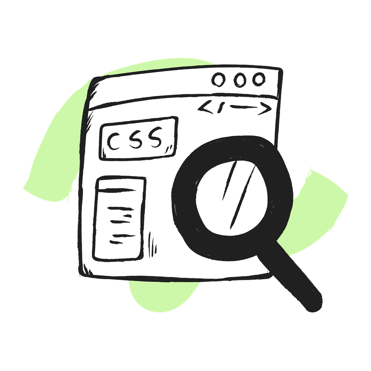 Ilustración Examining website frontend, frontend optimization and SEO analysis en estilo Pixeltrue icons a descargar en PNG y SVG