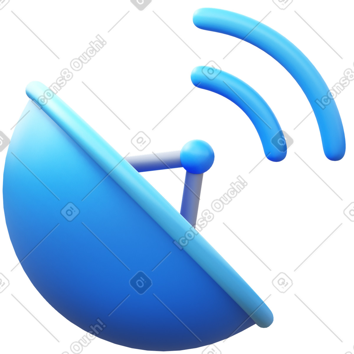 Gps receiving illustration in 3D Fluency style download in PNG, SVG