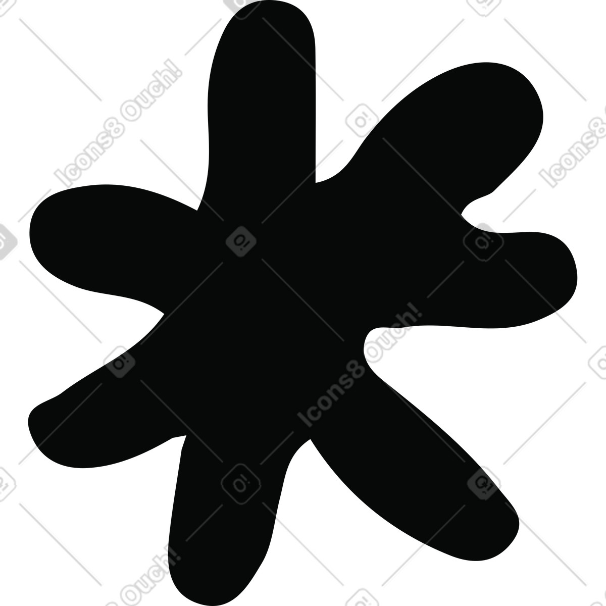 Schneeflocke-Illustration im Journal-Stil als Download in PNG, SVG