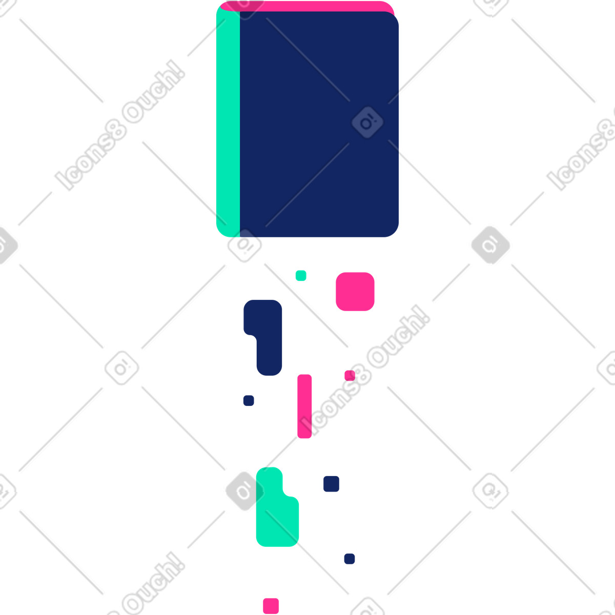 Magisches buch-Illustration im Cyborg-Stil als Download in PNG, SVG