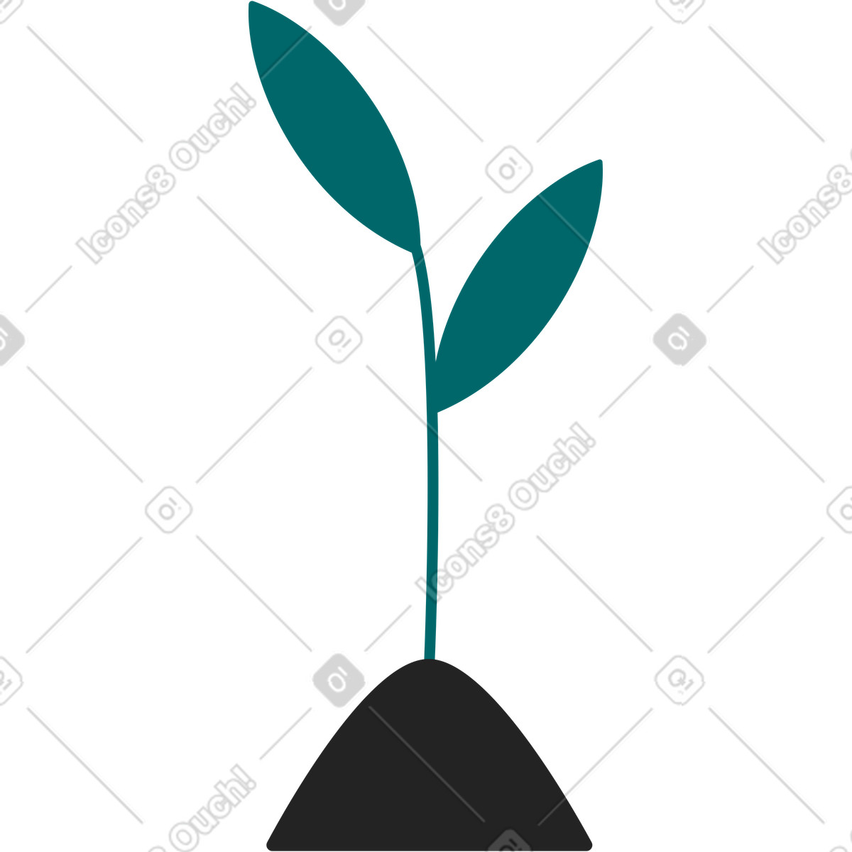 Plant illustration in Sammy Line style download in PNG, SVG