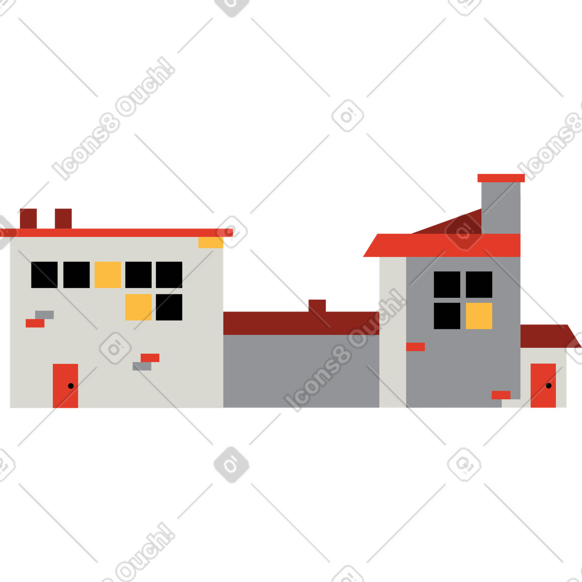 下载 Burgundy 风格的 市 插画，支持 PNG、SVG 格式